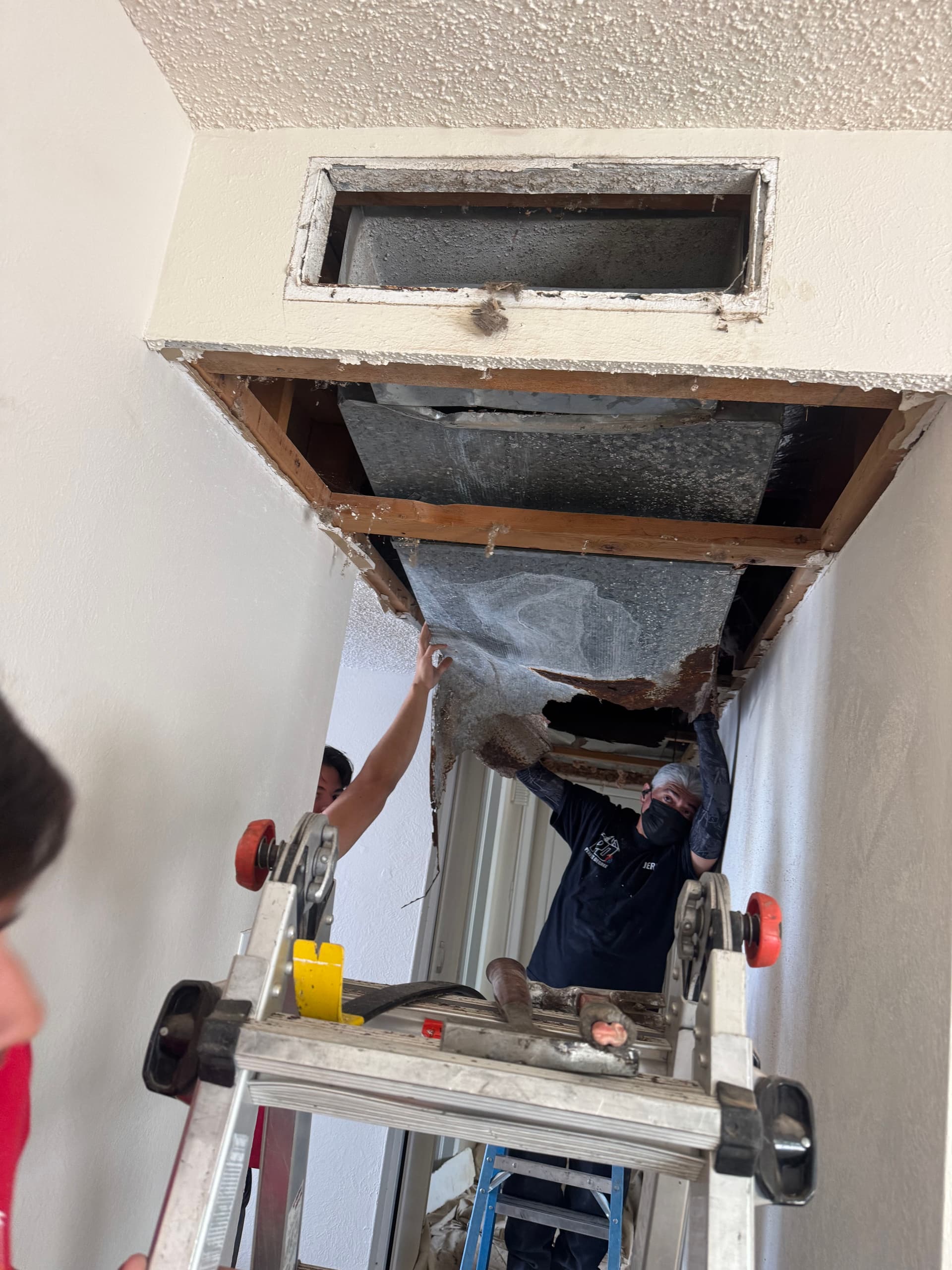 Full Duct System Tearout and Custom Ductwork Installation image