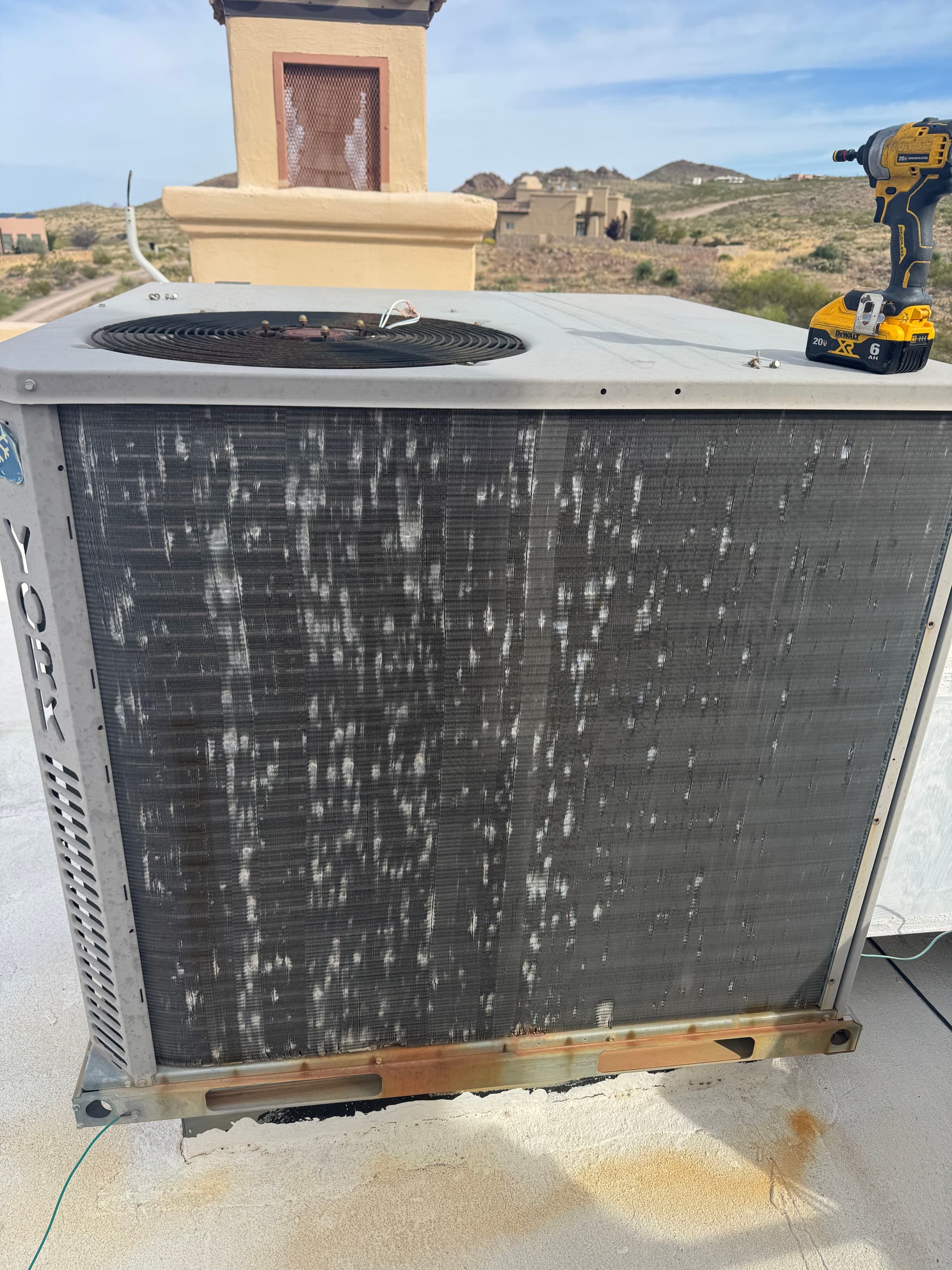 Gallery photos for Hail Damaged AC Fins Combed Out for Better Airflow: Image #2