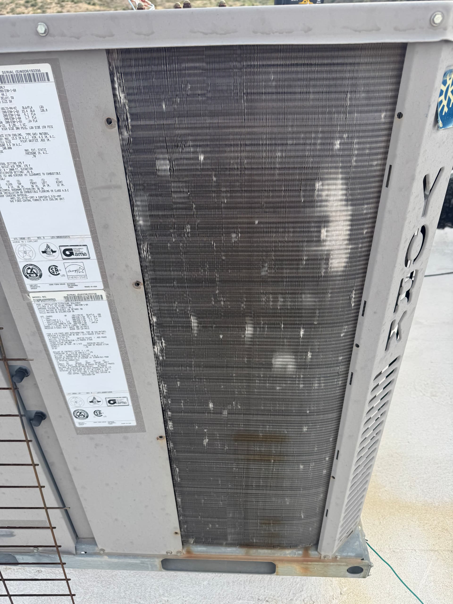 Hail Damaged AC Fins Combed Out for Better Airflow image